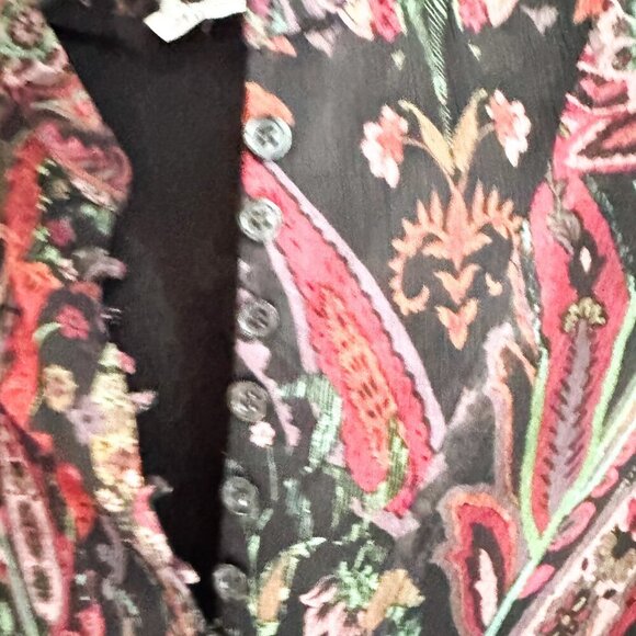 Zara Paisley Print Chiffon Babydoll Mini Dress XS - Picture 6 of 9